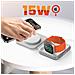 Caricabatterie Da Viaggio Wireless Pieghevole Per Iphone E Apple Watch, Grigio - Foto miniatura 4