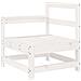 Set Salotto da Giardino 4 pz Bianco in Legno Massello di Pino - Foto miniatura 2
