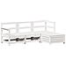 Set Salotto da Giardino 4 pz Bianco in Legno Massello di Pino - Foto miniatura 1