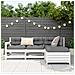 Set Salotto da Giardino 4 pz Bianco in Legno Massello di Pino - Foto miniatura 10