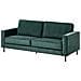 Divano 3 Posti Savalen Velluto Verde Scuro - Foto miniatura 3