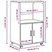 Mobiletto con Ruote Rovere Marrone 55x40x91 cm in Truciolato - Foto miniatura 10