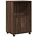 Mobiletto con Ruote Rovere Marrone 55x40x91 cm in Truciolato - Foto miniatura 1
