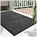 Tappeto Antiscivolo Elegante 50x80 Cm Per Interni Ed Esterni In Nero E Grigio - Foto miniatura 1