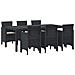Set da Pranzo per Giardino 7 Pezzi con Cuscini Anthracite Polyrattan - Foto miniatura 1
