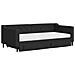Divano Letto Estraibile con Cassetti Nero 90x190 cm in Tessuto - Foto miniatura 3