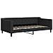 Divano Letto Estraibile con Cassetti Nero 90x190 cm in Tessuto - Foto miniatura 4