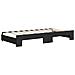 Divano Letto Estraibile con Cassetti Nero 90x190 cm in Tessuto - Foto miniatura 5