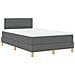 Letto con Box Spring e Materasso Grigio Scuro 120x190 cm in Tessuto - Foto miniatura 3