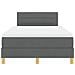 Letto con Box Spring e Materasso Grigio Scuro 120x190 cm in Tessuto - Foto miniatura 8