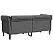 Divano Chesterfield Grigio scuro 182.5 x 74.5 x 74.5 cm Tessuto - Foto miniatura 6