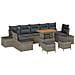 Set Divano da Giardino 10 pcs Grigio chiaro e grigio scuro - Foto miniatura 1