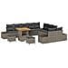 Set Divano da Giardino con cuscino 13 pcs Grigio Poly Rattan - Foto miniatura 1