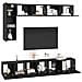 Set mobile TV 6 pcs Rovere nero 30.5 x 30 x 90 cm - Foto miniatura 3