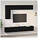 Set mobile TV 6 pcs Rovere nero 30.5 x 30 x 90 cm - Foto miniatura 4