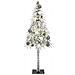 Albero di Natale con luci a strisce a LED Bianco 120 cm PE - Foto miniatura 1