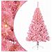 Albero di Natale artificiale con luci integrate Rosa 150 cm PVC - Foto miniatura 1