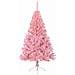 Albero di Natale artificiale con luci integrate Rosa 150 cm PVC - Foto miniatura 3
