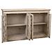 Credenza In Legno E Vetro Artigianale Bianco 170x40x100 - Foto miniatura 3