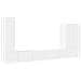 Set di Mobiletto da TV a Parete Montaggio a parete 6 pcs Bianco - Foto miniatura 1