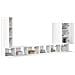 Set di Mobiletto da TV a Parete Montaggio a parete 6 pcs Bianco - Foto miniatura 3