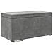 Pouf Grigio scuro Velluto e Legno Ingegnerizzato - Foto miniatura 1