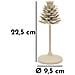 Portacandele Dune Pigna Medio In Ferro Crema A Forma Di Pigna — Ø 9,5 X H 22,5 Cm - Foto miniatura 6