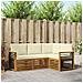 Set divani 4 pcs Naturale e Crema Legno di Acacia Massello - Foto miniatura 2