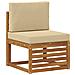 Set divani 8 pcs Naturale e Beige Legno di Acacia Massello - Foto miniatura 3