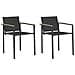 Sedie da giardino 2 pcs Nero e antracite 53,5 x 59 x 77 cm - Foto miniatura 1