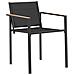 Sedie da giardino 2 pcs Nero e antracite 53,5 x 59 x 77 cm - Foto miniatura 3