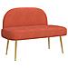 Panchina imbottita con schienale Rosso arancio 110 x 60 x 76 cm - Foto miniatura 1