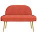 Panchina imbottita con schienale Rosso arancio 110 x 60 x 76 cm - Foto miniatura 3