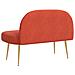 Panchina imbottita con schienale Rosso arancio 110 x 60 x 76 cm - Foto miniatura 4