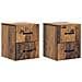 Mobiletto da notte a muro 2 pcs Legno antico 34,5 x 33 x 40 cm - Foto miniatura 1