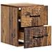 Mobiletto da notte a muro 2 pcs Legno antico 34,5 x 33 x 40 cm - Foto miniatura 4