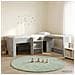 Letto alto per bambini con scrivania 2 pz Grigio Cemento - Foto miniatura 2