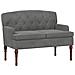 Loveseat con bottoni imbottiti Grigio Scuro 111 x 65 x 79 cm - Foto miniatura 1