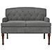Loveseat con bottoni imbottiti Grigio Scuro 111 x 65 x 79 cm - Foto miniatura 3