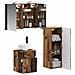 Set di mobili per il bagno 4 pcs Legno antico - Foto miniatura 2