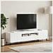 Mobile TV LED a 5 pezzi Bianco Lucido Legno ingegnerizzato - Foto miniatura 3