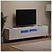 Mobile TV LED a 5 pezzi Bianco Lucido Legno ingegnerizzato - Foto miniatura 5