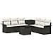 Set di divani 8 pz Nero e Bianco Crema - Foto miniatura 1