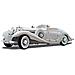 Maisto Mercedes Benz 500 K Type 1936 Specialroadster 1:18 Bianco Premier Edition - Foto miniatura 7
