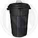 Bidone Con Coperchio 120lt Nero - Foto miniatura 1