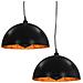 Lampadari 2 pz Nero e Oro Semi-Sferici 40 cm E27 - Foto miniatura 2