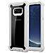 Custodia Compatibile Con Samsung Galaxy S8 In Grigio Betulla - Coperchio Protettivo 2 In 1 Con Bordo In Silicone Tpu E Retro In Vetro Acrilico - Foto miniatura 1