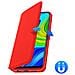 Custodia Xiaomi Redmi Note 9 Portacarte Funzione Supporto Similpelle Rosso - Foto miniatura 5