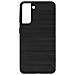 Cover Samsung Galaxy S21 Silicone Gel Carbonio Metallo Spazzolato Nero - Foto miniatura 1