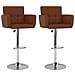 Sgabelli da Bar 2 pz Marroni in Similpelle - Foto miniatura 1
